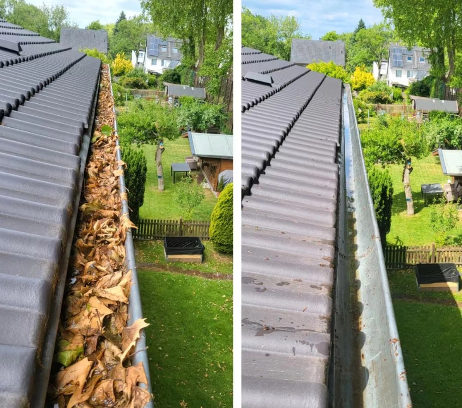 Dombo`s Glasreinigung - Reinigungsdienste - Dachrinnenreinigung